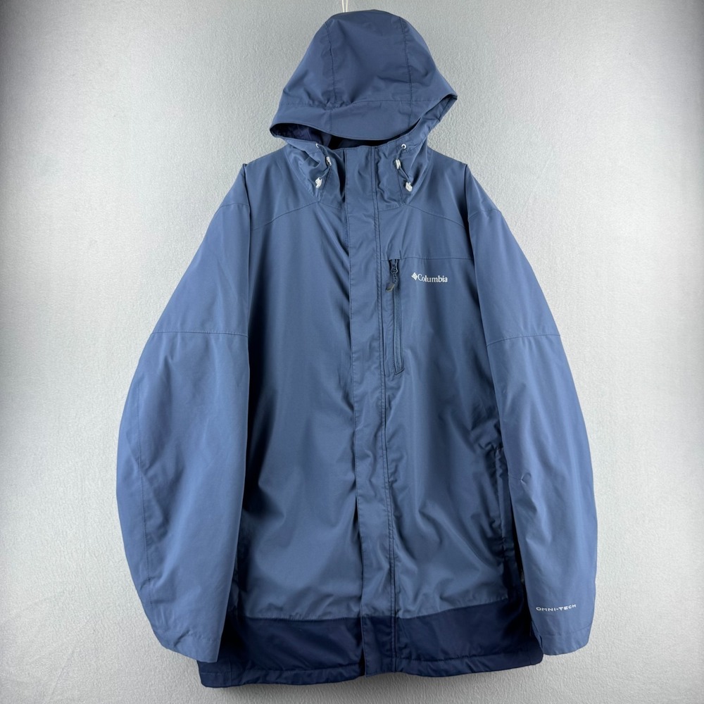 Columbia Lhotse III Interchange Jacket Mens 2XT 2XL Tall Blue 3 in 1 Omnitech